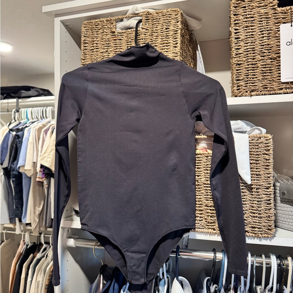SKIMS Turtle Neck Black Bodysuit